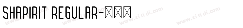 Shapirit Regular字体转换